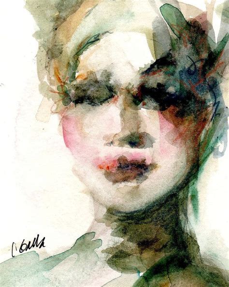 Art Print Female Figure Watercolor Painting By Corinnegallastudios