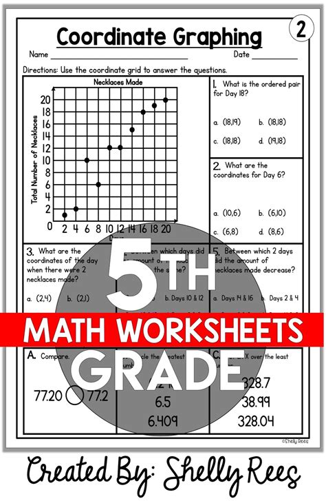 All of the fifth grade sets follow this format which makes them great for students to work independently. 5th Grade Math Worksheets Free and Printable - Appletastic ...