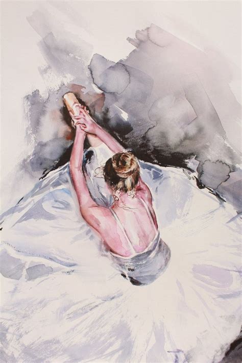 Ballerina 81 2020 Watercolour By Boyana Petkova Watercolor Sale