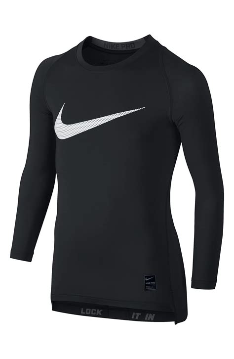 Nike Pro Combat Hypercool Compression Hbr Long Sleeve T Shirt Little