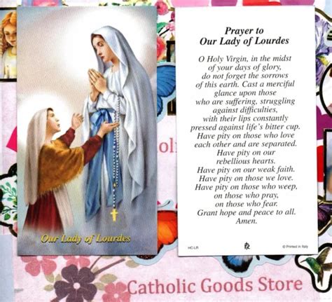 Our Lady Of Lourdes Prayer Card From Lourdes New 2 200 Picclick