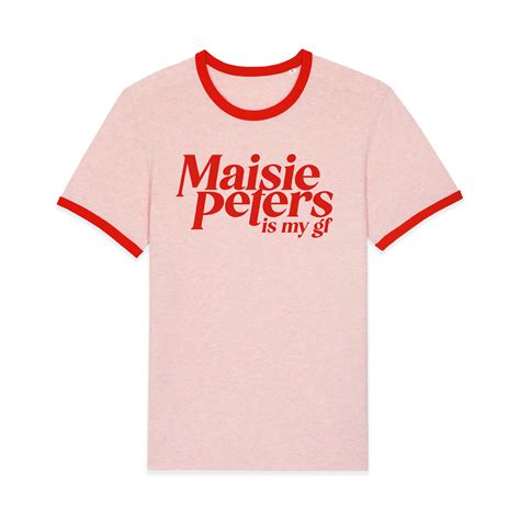 Maisie Peters Is My Gf Ringer T Shirt Pink Maisie Peters Official Store
