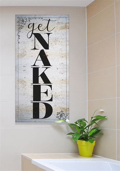Get Naked Bath Large Canvas Wall Art Stretched On A Heavy Etsy