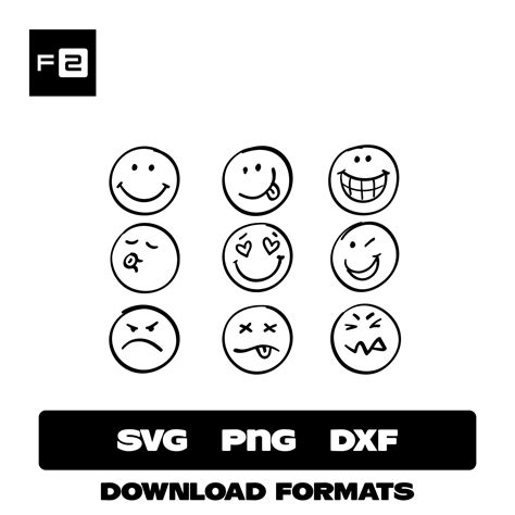 Emoji Svg Smiling Faces Smileys Smile Face Svg File Expressions Dxf Card Making
