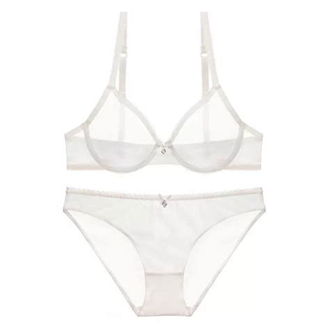 See Through Bra And Panties Lingerie Set Transparent Mesh Sexy Lingerie