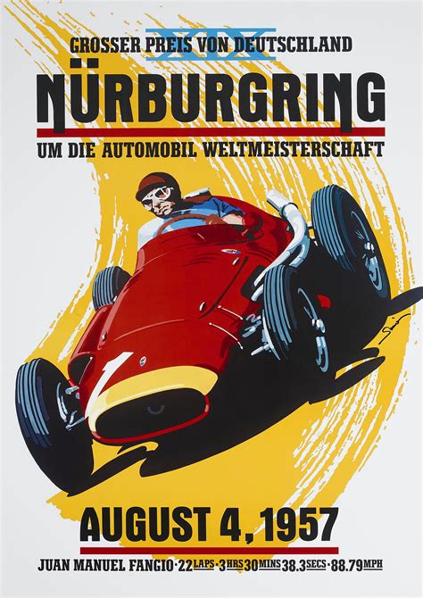 Reproduction Vintage Motor Racing Poster Nurburgring Etsy