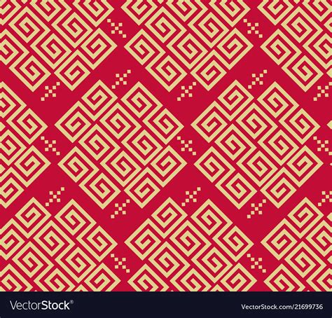 Chinese Traditional Oriental Ornament Background Vector Image