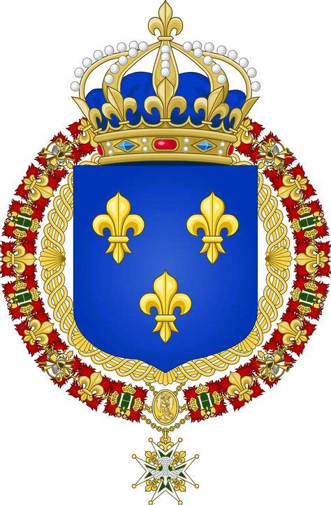 Grand Royal Coat Of Arms Of The Kingdom Of France Fleur De Lis