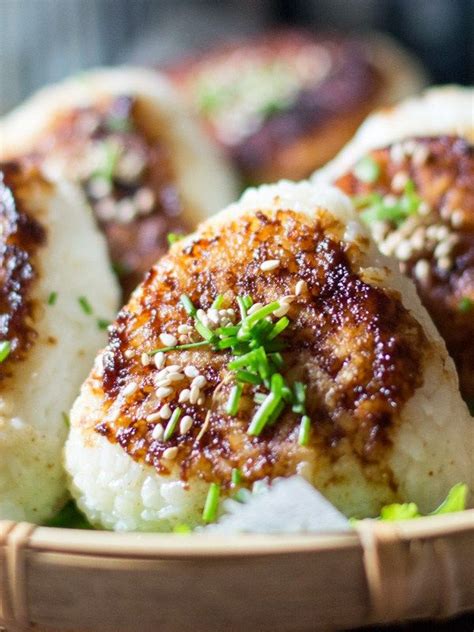 Yaki Onigiri Grilled Rice Balls 焼きおにぎり Recipe Asian Vegetarian
