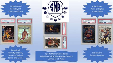 Sports Memorabilia Boxes Kobe Bryant Psa Graded Mystery Box Series 1 Pristine Auction