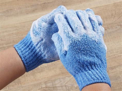 Pairs Double Sided Exfoliating Gloves Body Scrubber Scrubbing Glove Bath Mitts Scrubs For Shower