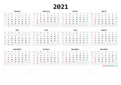 Printable 2021 Yearly Calendar With Week Numbers