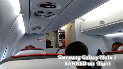 Samsung Galaxy Note 7 Banned On Flight Youtube