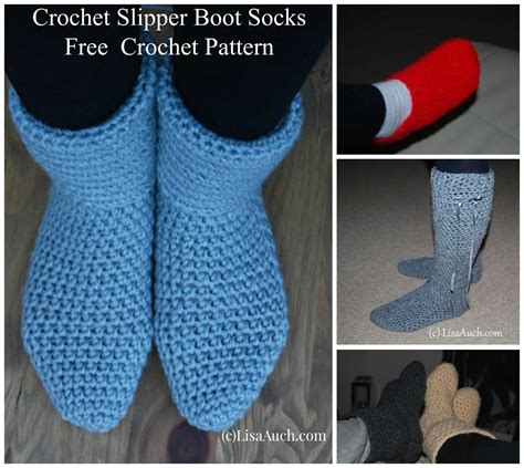 Easy Free Crochet Slipper Boot Pattern Free Crochet Slipper Boot