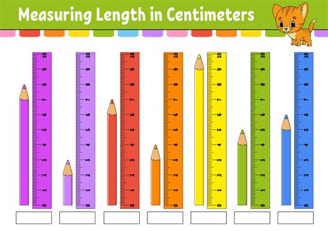 Measuring Length In Centimeter With Ruler Education Developing