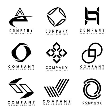 Set Of Company Logo Design Ideas Vector Download Free Vectors