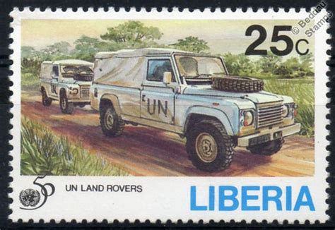 United Nations Un Land Rover Landrover Car Mint Stamp 1995 Liberia