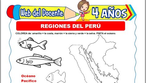 Las Tres Regiones Del Perú Para Niños De 4 Años Web Del Docente