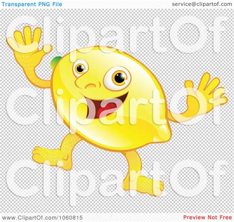 Royalty Free Vector Clip Art Illustration Of A Happy Lemon Character