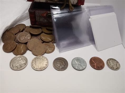 Coin Collecting Starter Kit 35 Old Coins 1800s Penny Etsy