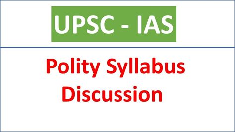 Polity And Governance Syllabus For IAS UPSC Civil Services Exam