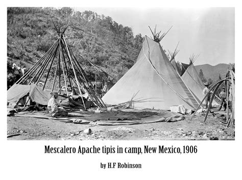Mescalero Apache Tipis In Camp New Mexico Photographer Hf Robinson