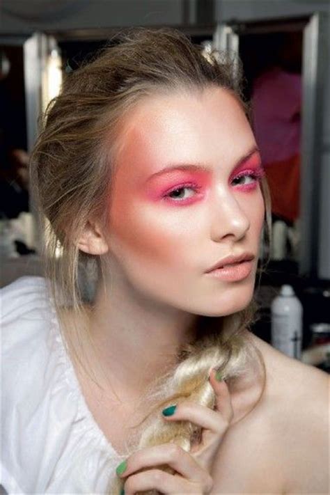 Pink Makeup Beauty Braid Model Runway Backstage