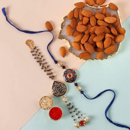 Online Sneh Bhaiya Bhabhi Rakhi Set Almonds Gift Delivery In Malaysia