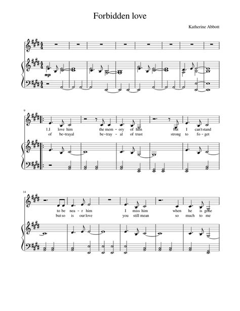 Forbidden Love Sheet Music For Piano Vocals Piano Voice