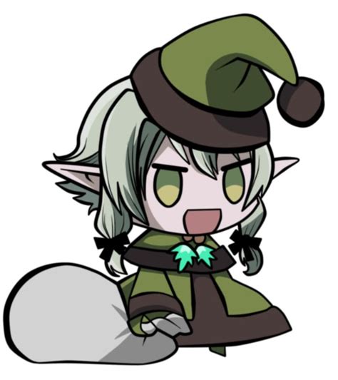 An Elf With White Hair And Green Eyes Is Sitting On The Ground Wearing