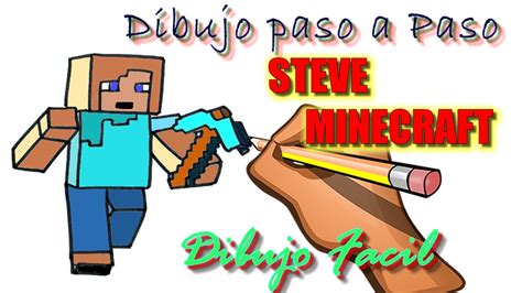 Como Dibujar A Steve De Minecraft Y Su Arma Paso A Paso How To Draw