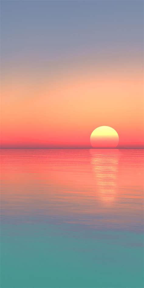 1080x2160 Resolution Gradient Calm Sunset One Plus 5thonor 7xhonor