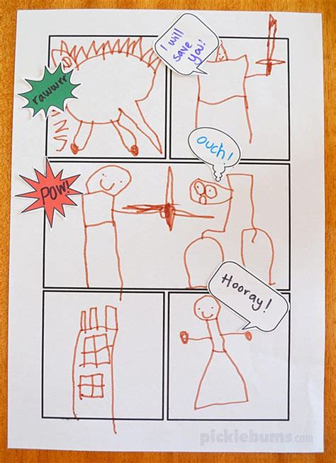 printable comic book templates art  camp comic