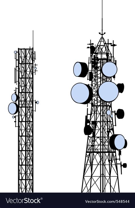 Communication Towers Royalty Free Vector Image