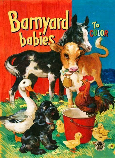 Cover Artwork For Barnyard Babies To Color Published By Merrill