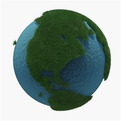 3d Green Planet Earth 01 Cgtrader