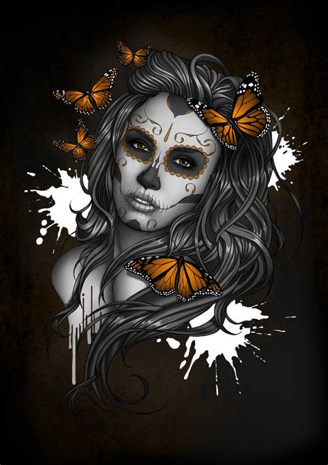 Sugar Skull Woman Drawing At Getdrawings Free Download