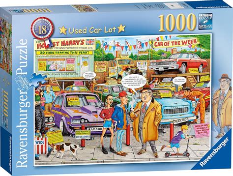 Ravensburger Best Of British No18 Used Car Lot 1000pc Jigsaw Puzzle