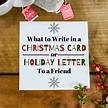 What to Write in Christmas Cards and Holiday Letters to Friends and ...