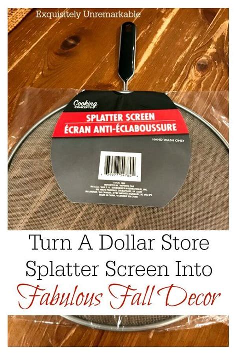 Splatter Screen Fall Decor In 2022 Splatter Screens Dollar Tree