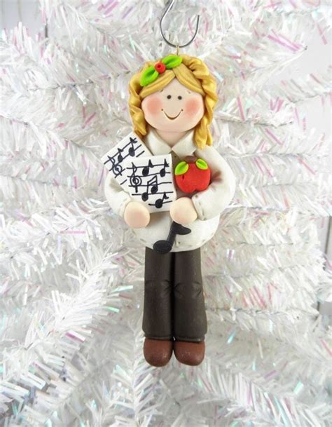 female music teacher christmas ornament band teacher ornament handmade polymer clay choir