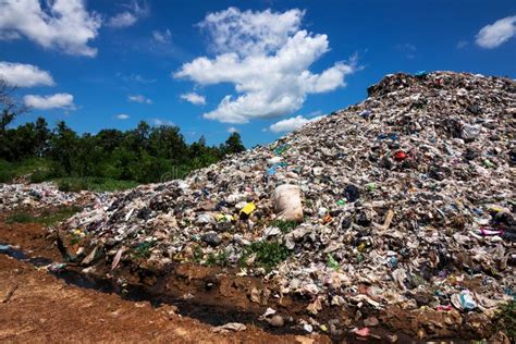 Landscape With Garbage Dump Hill Stock Image Image Of Consumerism