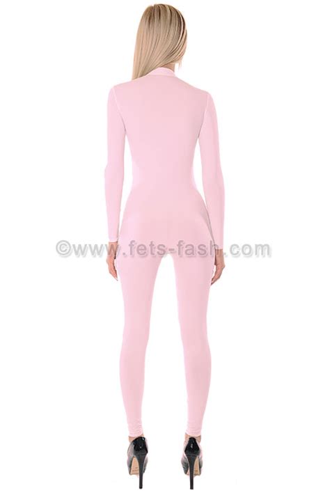 Catsuit With Front Zipper From Fets Fash In Elastane Strong Bubblegum