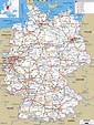 Gran mapa de carreteras de Alemania con las ciudades y aeropuertos ...