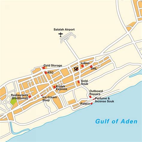 Salalah Oman Map Map Of Salalah Oman Western Asia Asia