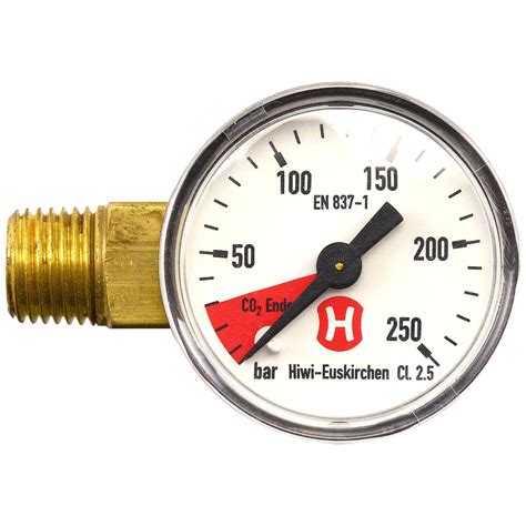Hiwi Cylinder Pressure Gauge 250 Bar Aquasabi Aquascaping Shop