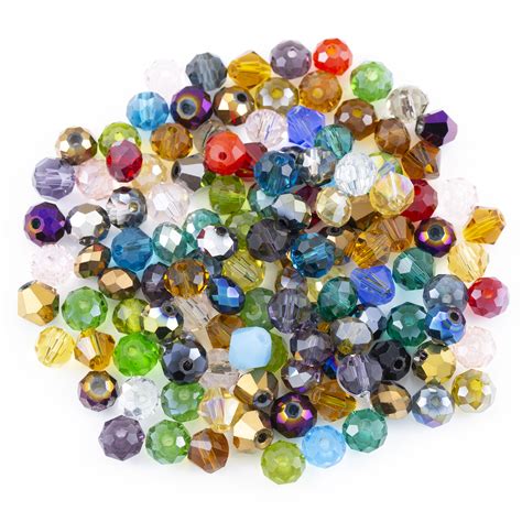 Valued Crystal Bead Assortment 6mm Assorted Shapes Approx 105 Pcs