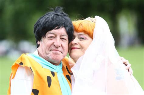 Wrexham Couple Dress As Fred And Wilma For Flintstones Themed Wedding