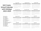 ️ NYC Public School Calendar with Holidays 2023-2024 ️