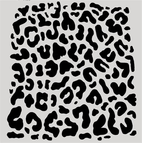Cheetah Leopard Stencil Animal Prints Leopard Pattern Etsy Stencils